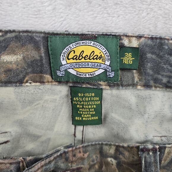 Cabela Ourdoor Gear Hunting Camo Cargo Pants Mens 36 Seclusion 3D 36x32 - Picture 4 of 11